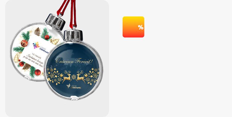Personalised corporate Christmas baubles