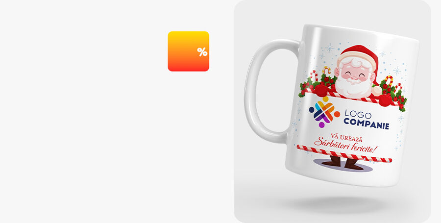 Personalised corporate Christmas mugs