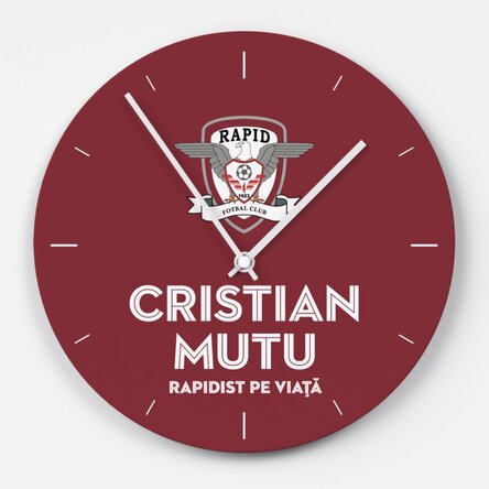 Ceas FC Rapid 1923 personalizat cu nume - Rapidist pe vecie