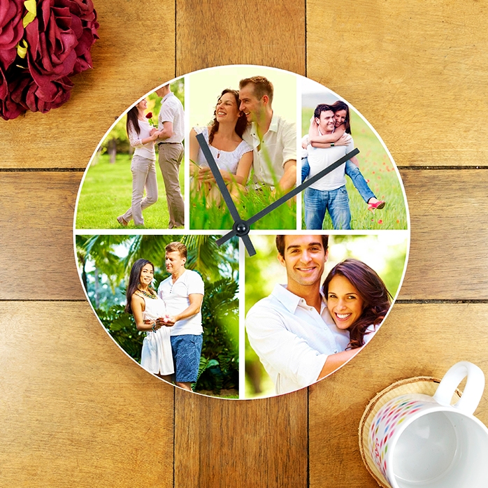 Ceas personalizat cu 5 poze