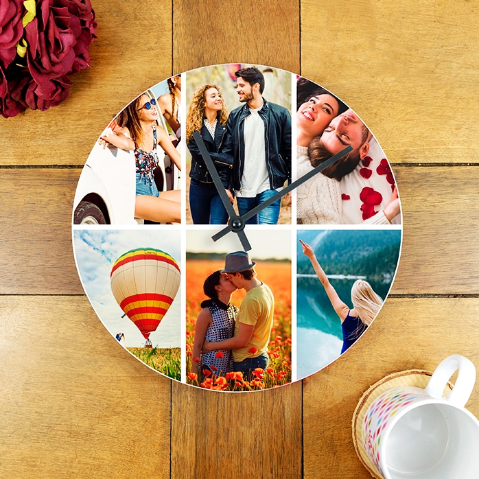 Ceas personalizat cu 6 poze