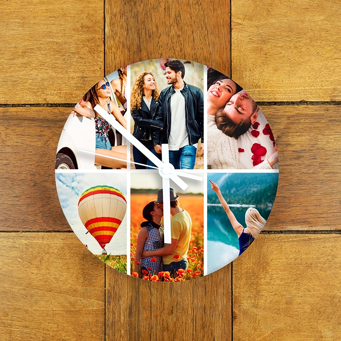 Ceas personalizat cu 6 poze