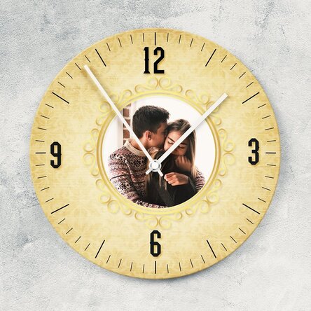 Ceas personalizat cu o poză - model vintage design