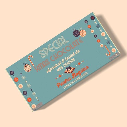 Ciocolată personalizată cu mesaj - Aprobată de Moș Crăciun