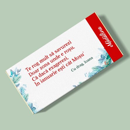 Ciocolată personalizată cu mesaj de Crăciun x Flick