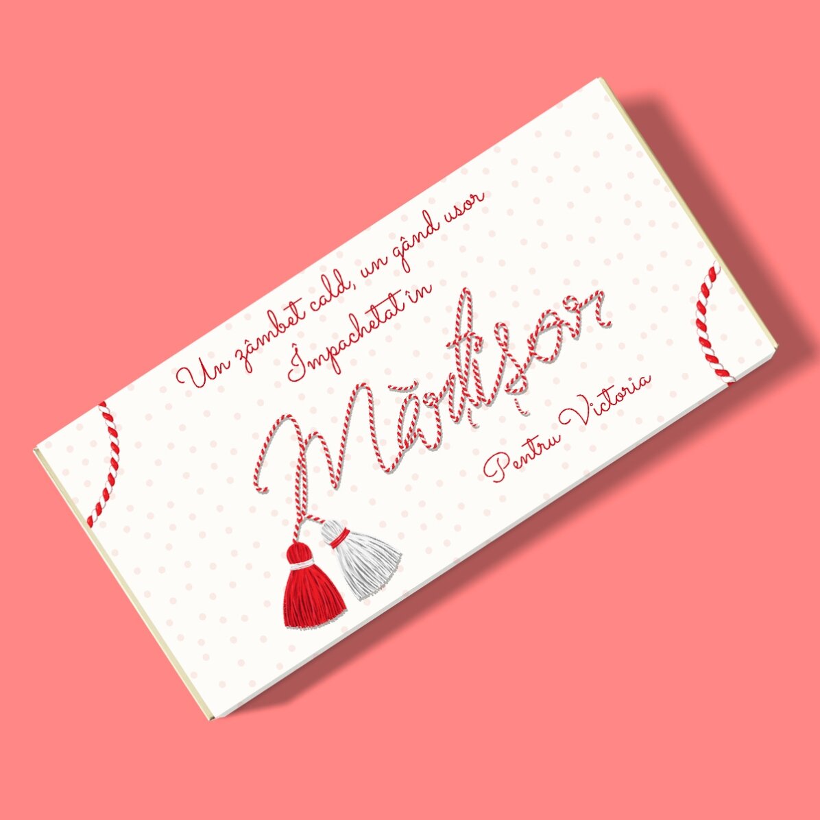 Ciocolată personalizată cu mesaj - Mărțișor