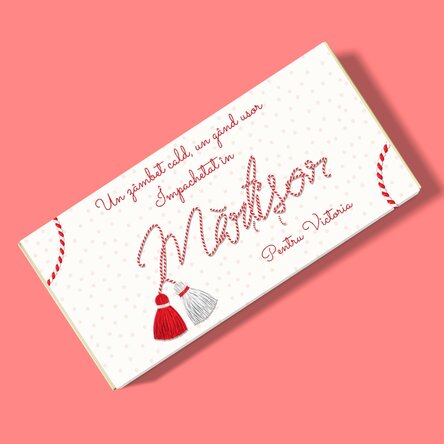 Ciocolată personalizată cu mesaj - Mărțișor