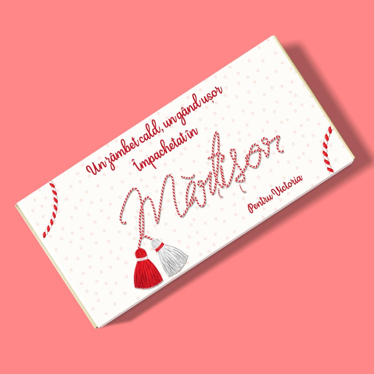 Ciocolată personalizată cu mesaj - Mărțișor