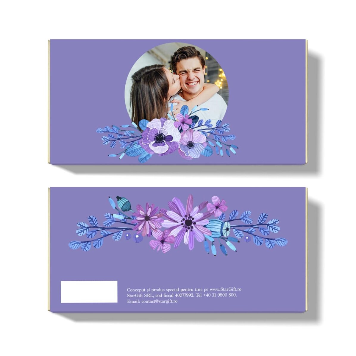 Ciocolată personalizată cu o poză - Flowers