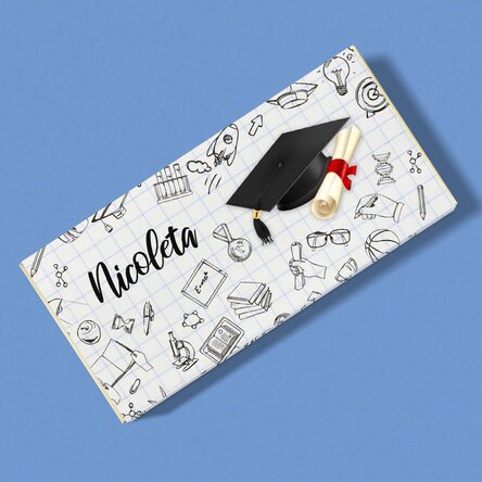 Ciocolată personalizată cu text - Absolvire