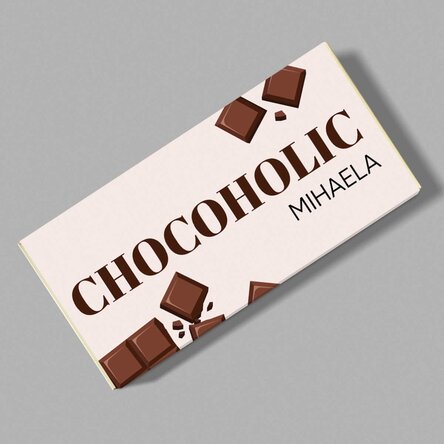 Ciocolată personalizată cu text - Chocoholic