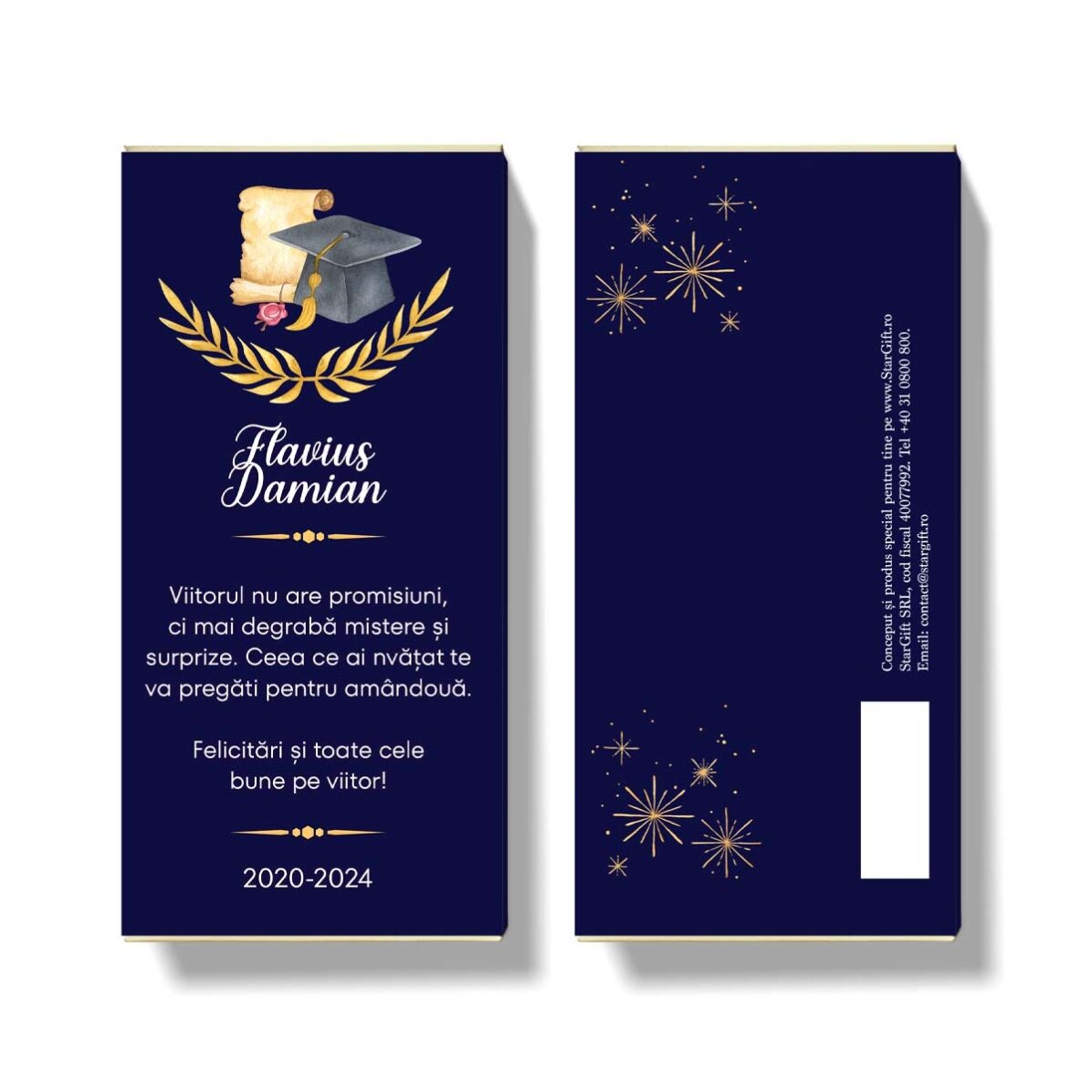 Ciocolată personalizată cu text - Felicitări