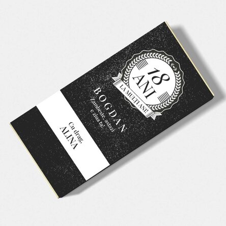 Ciocolată personalizată cu text - Happy birthday