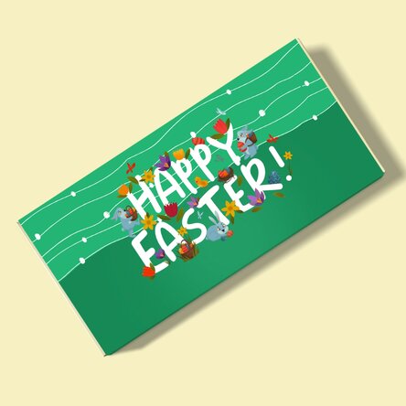 Ciocolată personalizată cu text - Happy Easter!