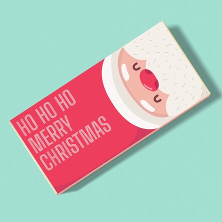 Ciocolată personalizată cu text pentru Crăciun - Ho Ho Ho