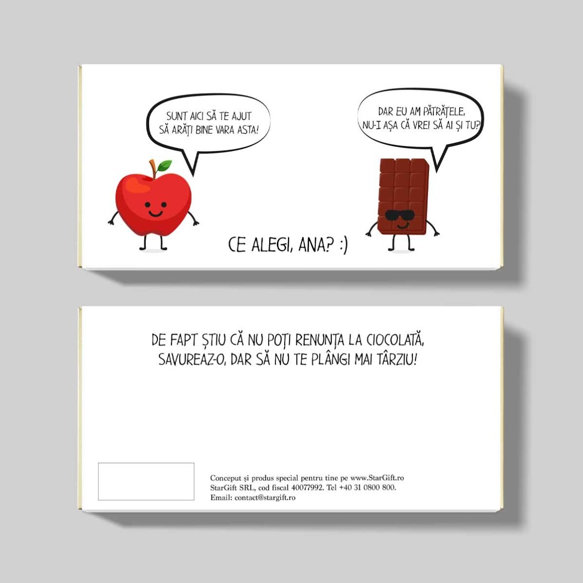 Ciocolată personalizată cu text - Versus