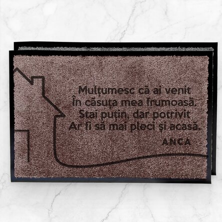 Covoraș de interior personalizat cu text x Flick