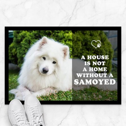 Covoraș de intrare personalizat cu poză și text - Prieten patruped