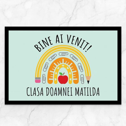 Covoraș de intrare personalizat cu text - School