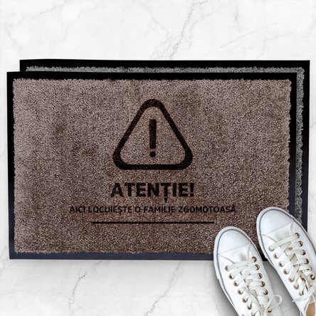 Covoraș intrare de interior personalizat - Atenție!