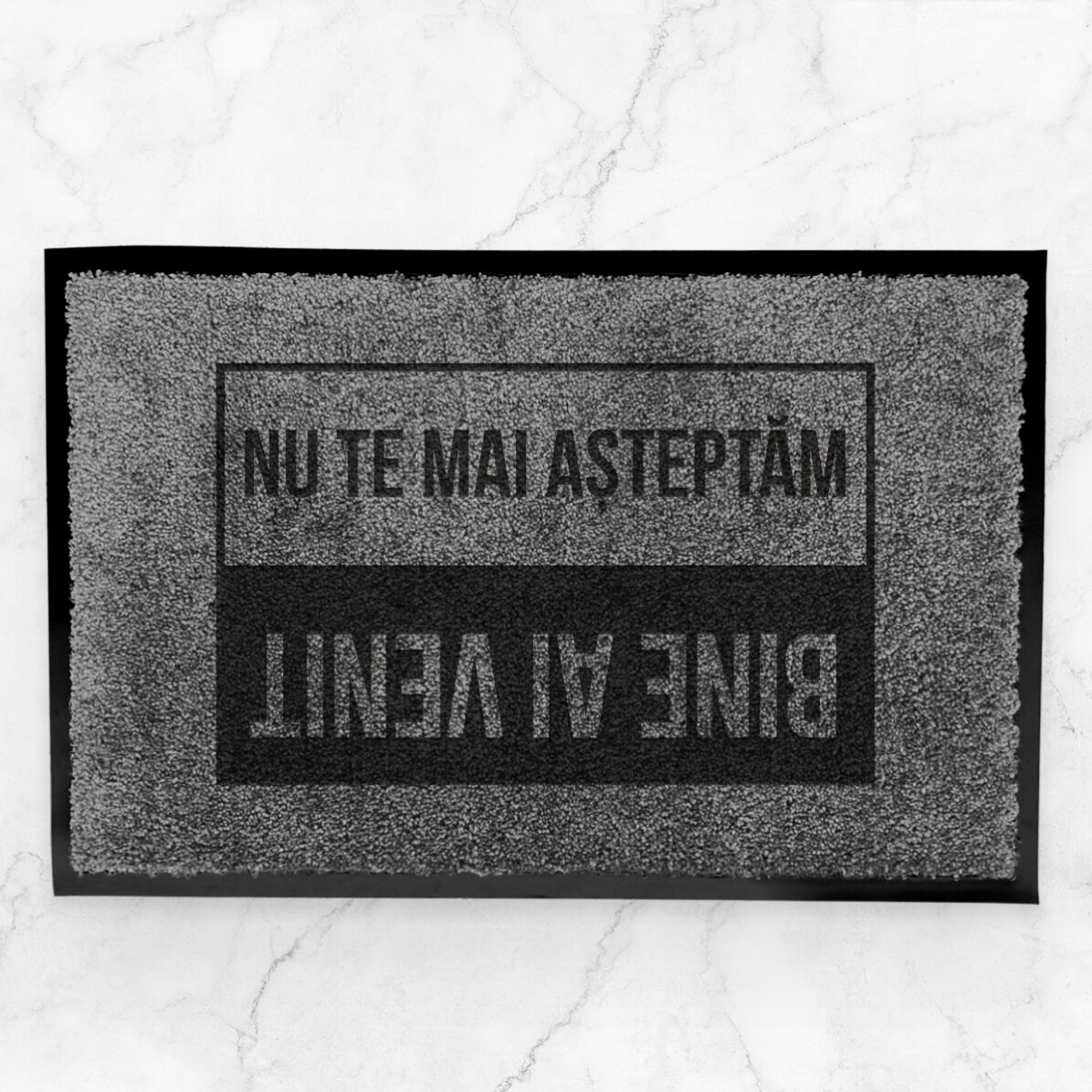 Covoraș intrare de interior personalizat cu text - Bine ai venit, nu te mai așteptăm