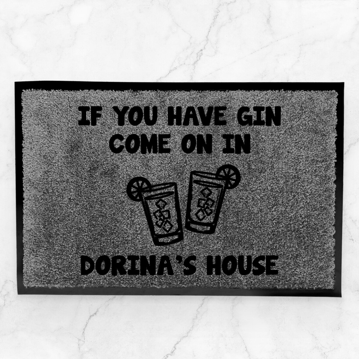 Covoraș intrare de interior personalizat - Gin