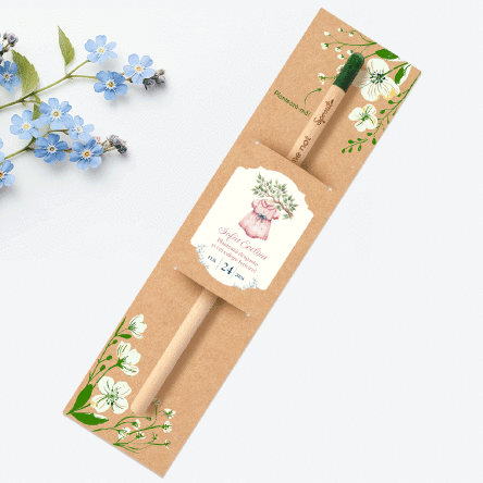 Creion plantabil personalizat cu mesaj - Mărturie de botez