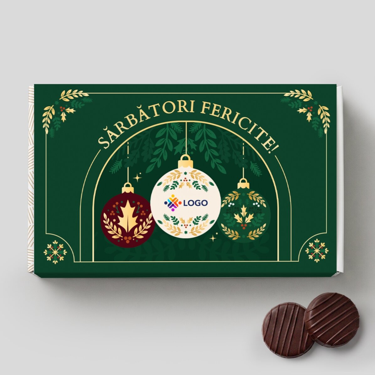 Cutie cadou - Ediție de Crăciun cu produse personalizate cu logo și mesaj
