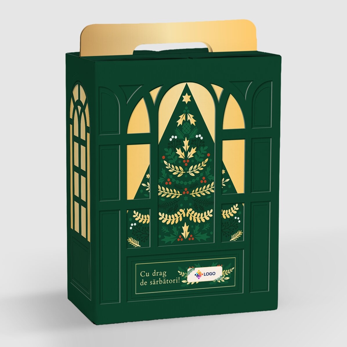 Cutie cadou - Ediție de Crăciun cu produse personalizate cu logo și mesaj