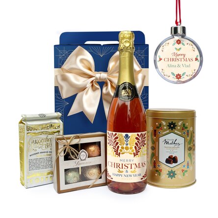 Cutie cadou - GOURMET GOLD SIGNATURE cu glob personalizat