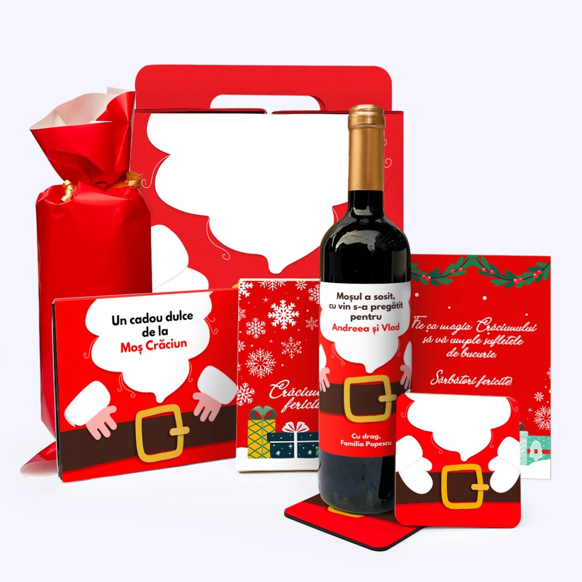 Cutie cadou - Moș Crăciun vine cu daruri