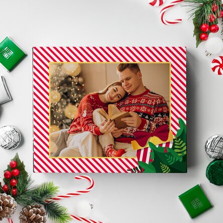 Cutie de bomboane personalizată cu o poză - Stripes