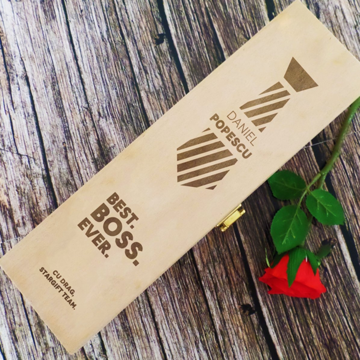 Cutie de vin personalizată - Best Boss Ever 2