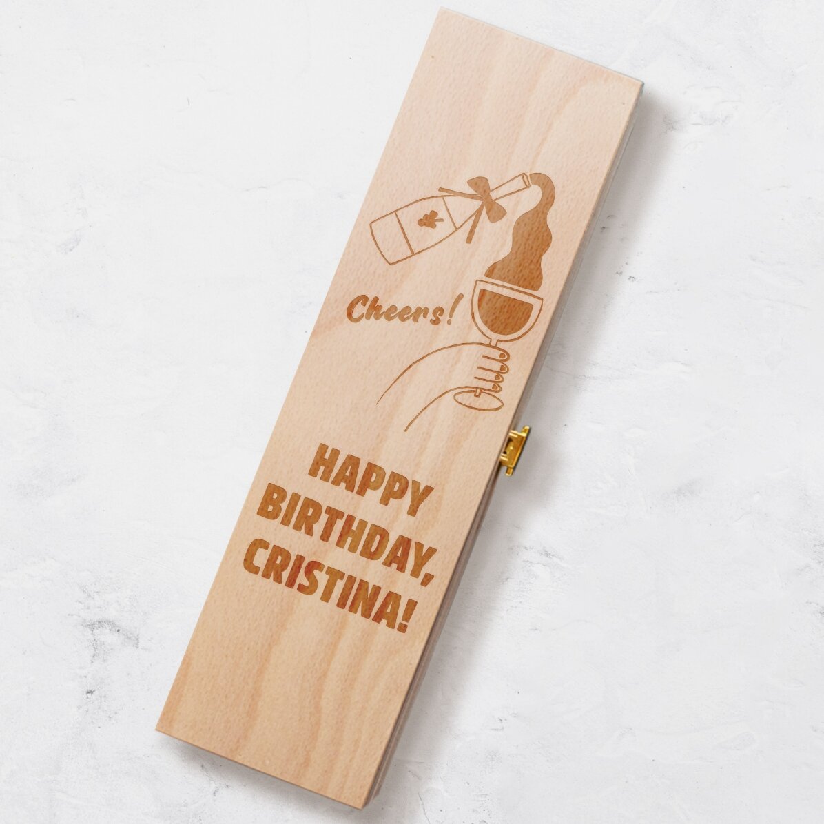Cutie de vin personalizată - Happy Birthday