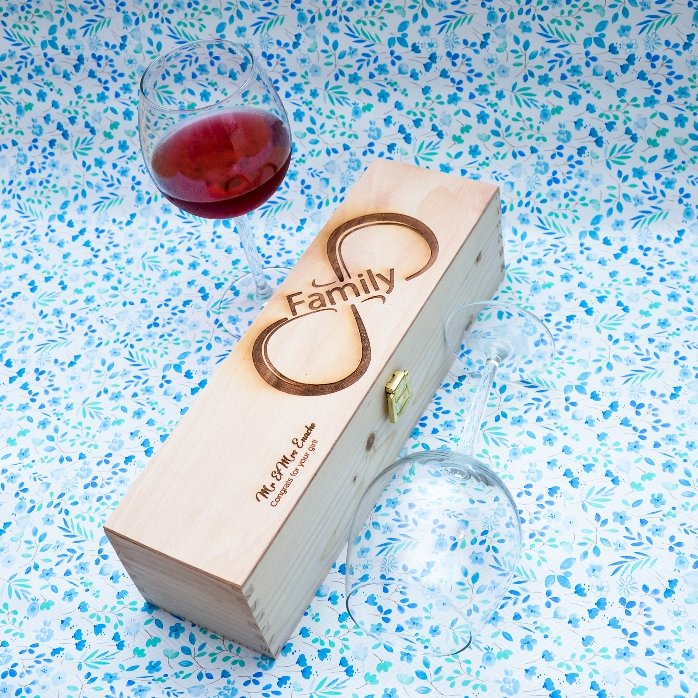 Cutie de vin personalizată - Infinite Family