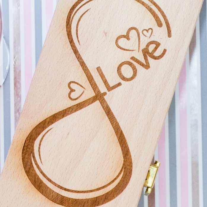 Cutie de vin personalizată - Infinite Love