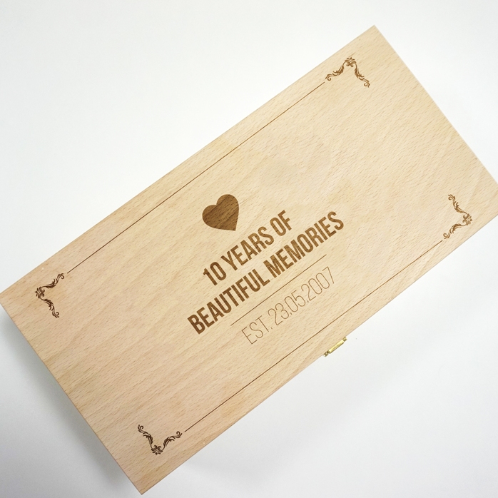 Cutie de vin personalizată pentru două sticle - Years Of Memories