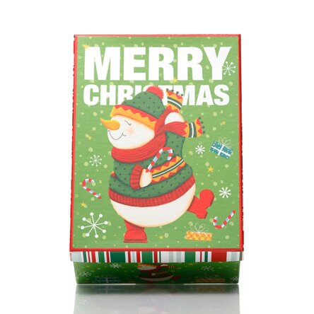 Cutie cadou verde - model om de zăpadă