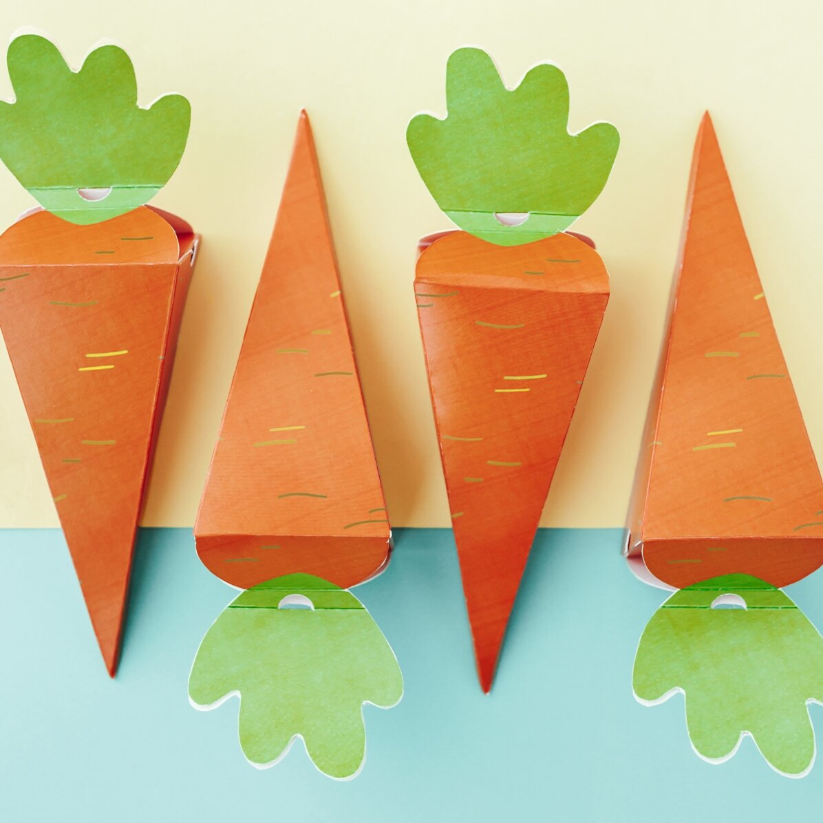 Cutie premium pentru dulciuri/cadouri mici de Paște - Morcov