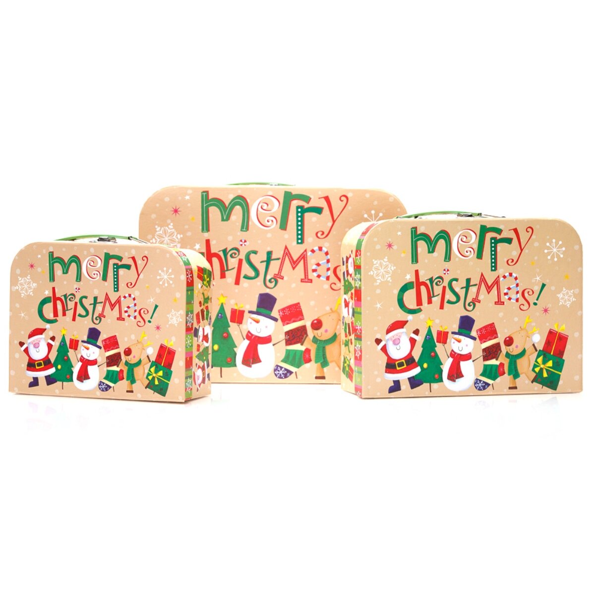 Cutie cadou de Crăciun - model familia moșului