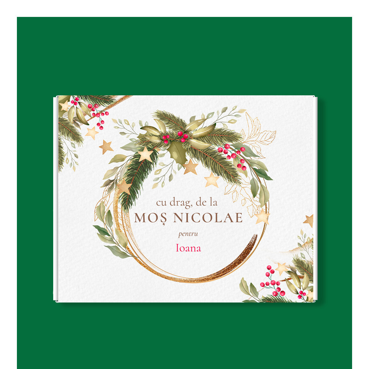 Cutii de trufe și bomboane personalizate de Moș Nicolae