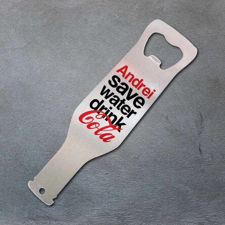 Desfăcător de băuturi personalizat - Save Water, Drink Cola