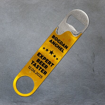 Desfăcător de bere personalizat cu mesaj - Beer Taster