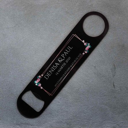 Desfăcător de bere personalizat cu text - Wedding