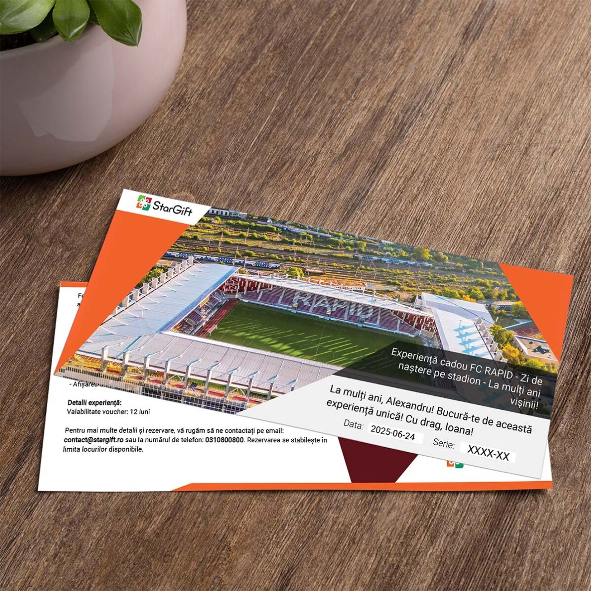 Experiență cadou FC RAPID - Zi de naștere pe stadion - La mulți ani vișinii!