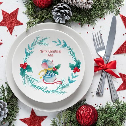 Farfurie personalizată cu text - Mouse