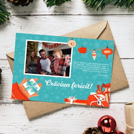 Felicitare magnetică personalizată cu o poză și mesaj - Model Cadouri