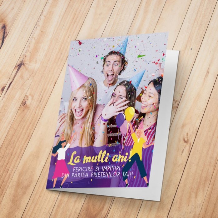 Felicitare personalizată cu poză și text - Happy Birthday!