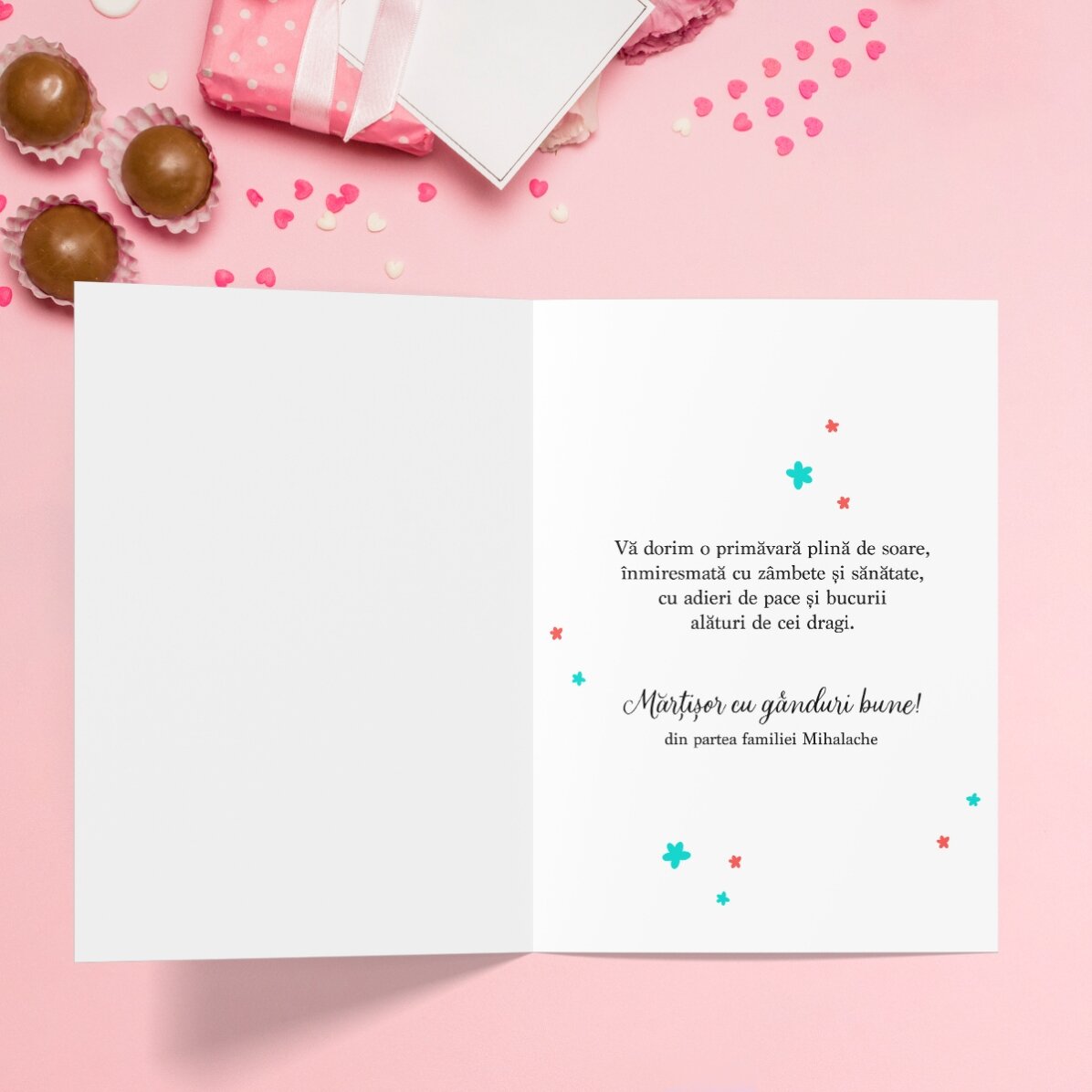 Felicitare personalizată cu mesaj - O primăvară frumoasă!