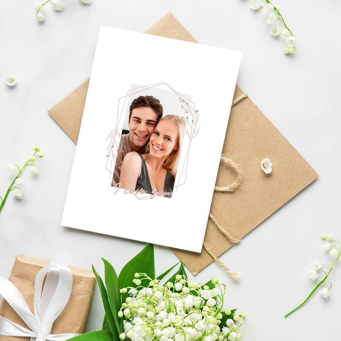 Felicitare personalizată cu poză - I love you!